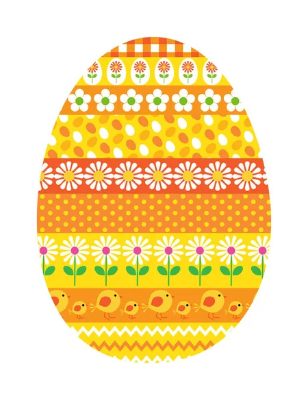 Пасхальное яйцо с оранжевым рисунком — стоковый вектор