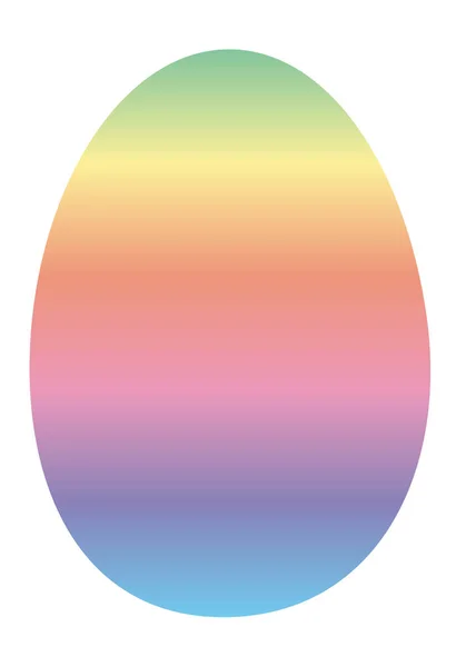 Pastel rainbow easter egg — Stock Vector