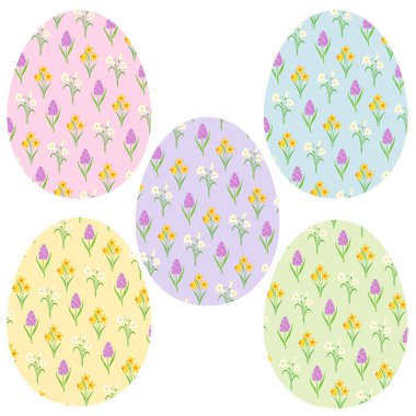 Bahar çiçek Paskalya yumurta üzerinde