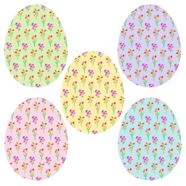 Bahar çiçek Paskalya yumurta üzerinde