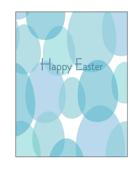 Transparent blue eggs card — Stock Vector