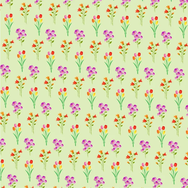 イースターの花のパターン — ストックベクタ