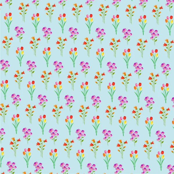 イースターの花のパターン — ストックベクタ