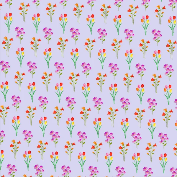 Påsk blommor mönster — Stock vektor