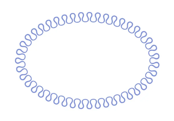 Couture cadre ovale brodé — Image vectorielle