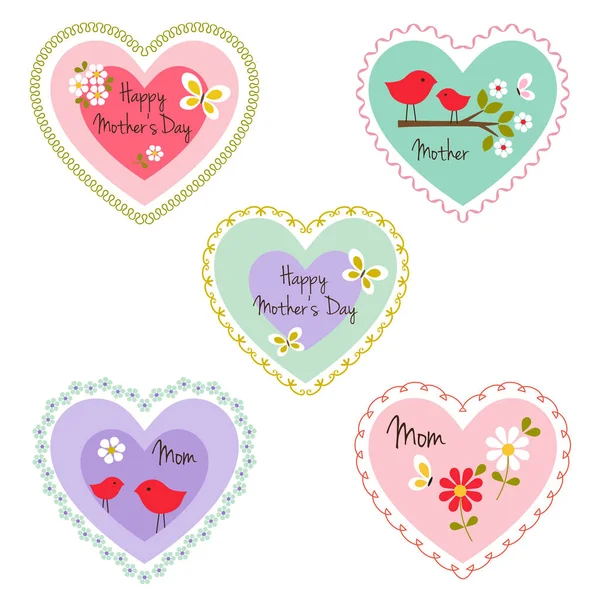 Mothers day heart frames — Stock Vector