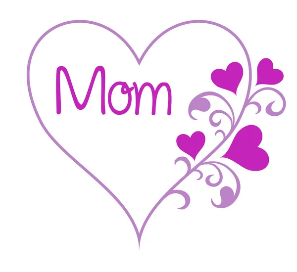 Carte de voeux fête des mères — Image vectorielle