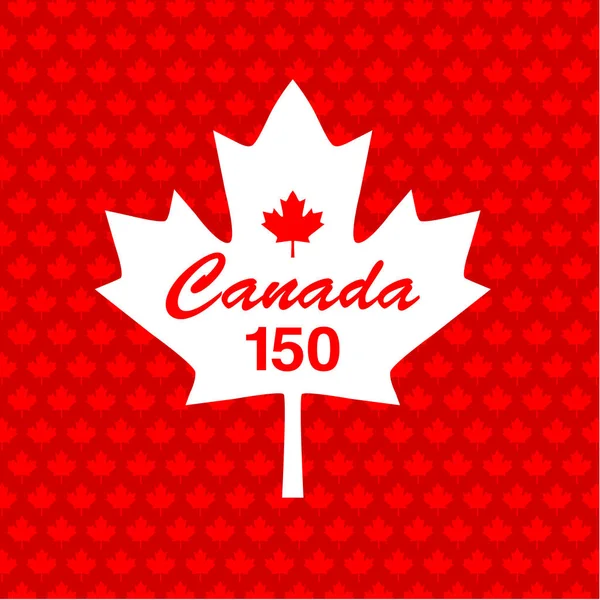 Canadá 150 gráfico con marco de hoja de arce — Vector de stock