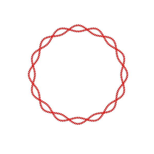 Marco de círculo de cuerda — Vector de stock