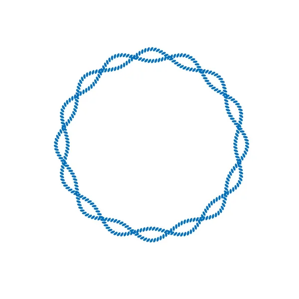 Rope circle frame — Stock Vector
