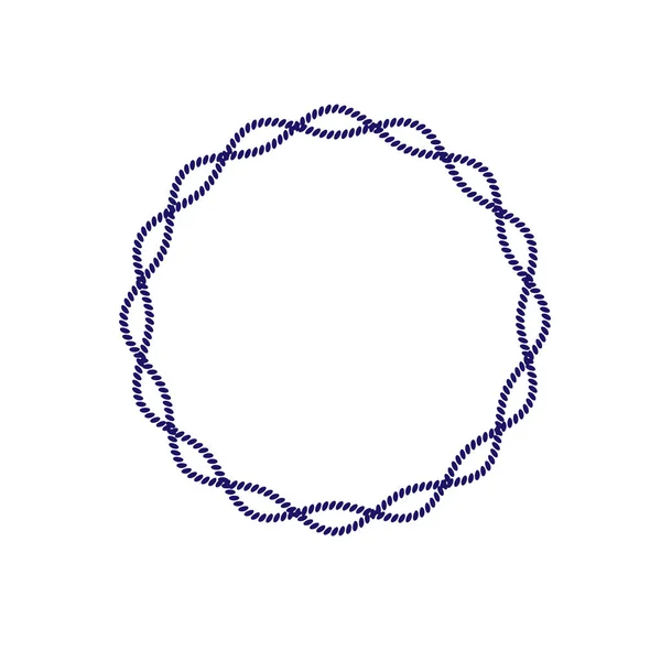 Rope circle frame — Stock Vector