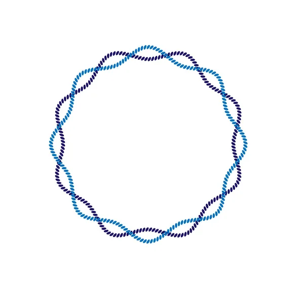 Rope circle frame — Stock Vector