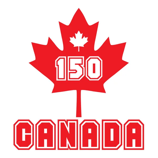 Canada 150 com folhas de bordo —  Vetores de Stock