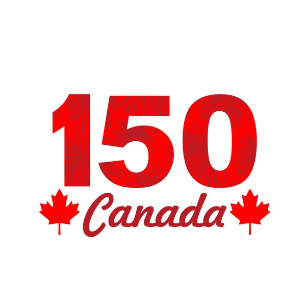 Fogos de artifício no Canadá 150 —  Vetores de Stock