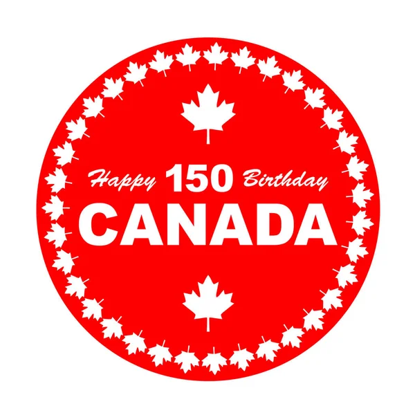 Boldog születésnapot Kanada 150 — Stock Vector
