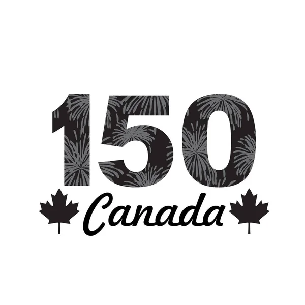 Fuochi d'artificio sul Canada 150 — Vettoriale Stock