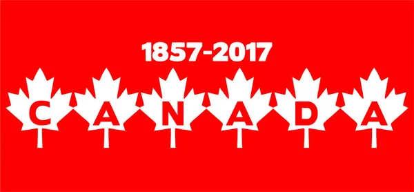 Καναδάς επιγραφή σε φύλλα σφενδάμου — Διανυσματικό Αρχείο