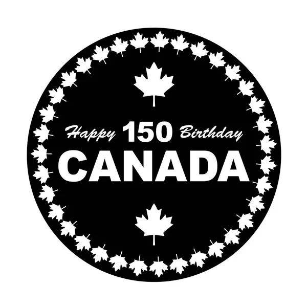 Feliz cumpleaños Canadá 150 — Vector de stock