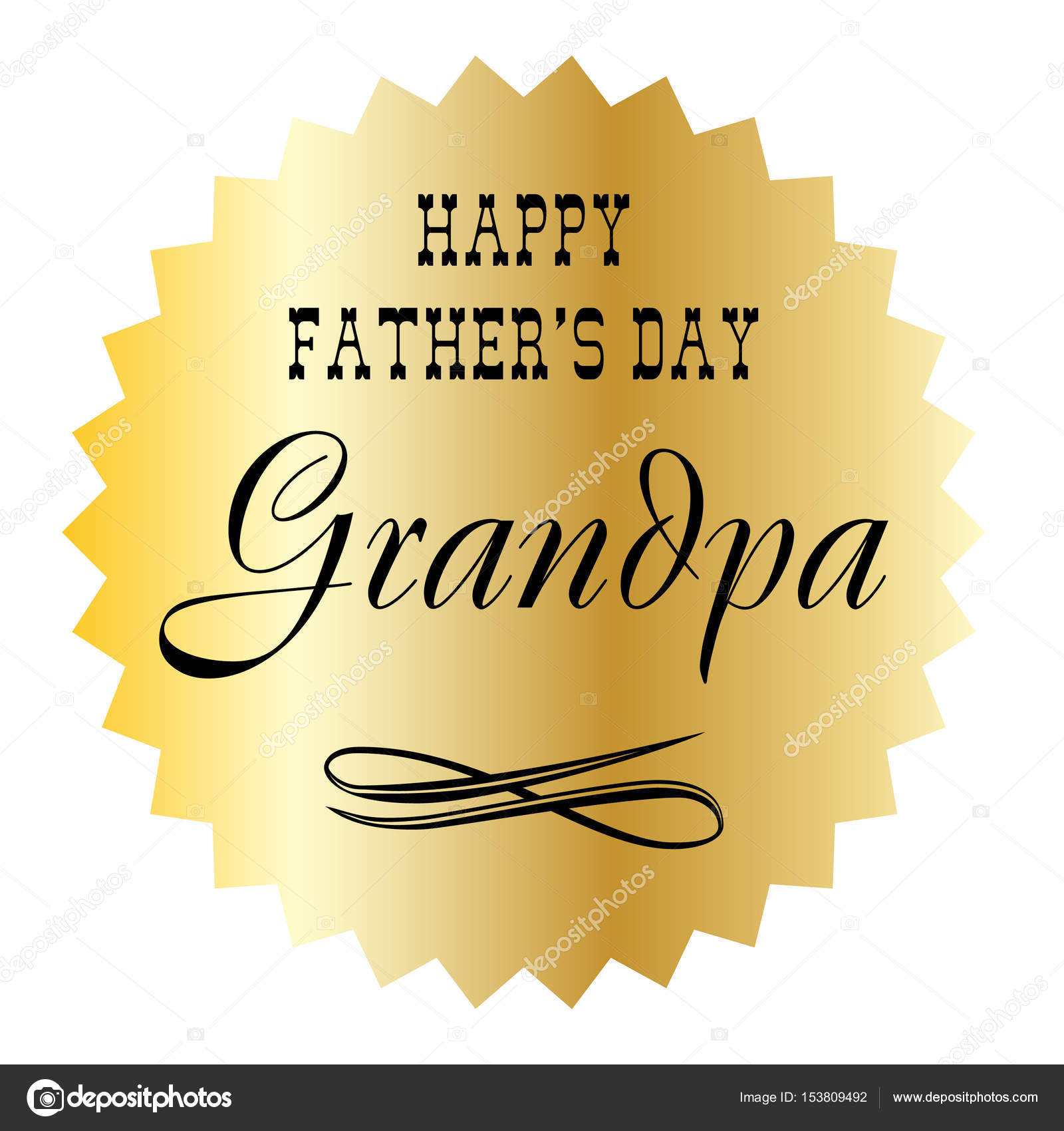 Download Fathers Day Grandpa Gold Seal Vector Image By C Scrapster Vector Stock 153809492