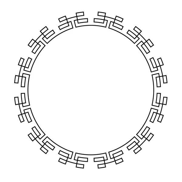 Μαύρο κύκλο γεωμετρικό μοτίβο πλαισίων — Διανυσματικό Αρχείο