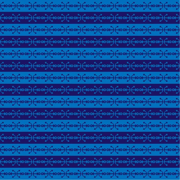 蓝色锚航海模式 — 图库矢量图片