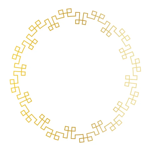 Guld geometrisk ram — Stock vektor