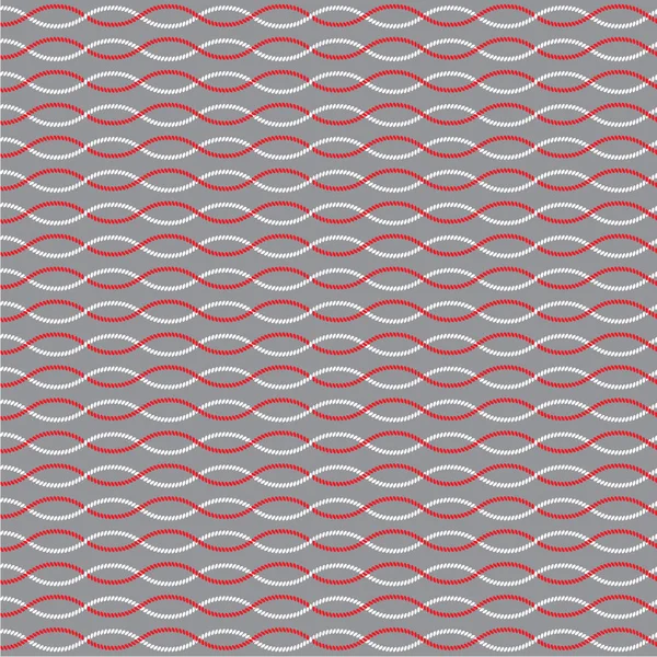 红色白色航海绳条纹 — 图库矢量图片