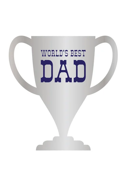 Világ legjobb apa ezüst-trófea — Stock Vector