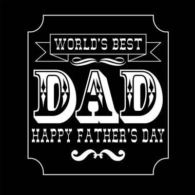 Babalar günü Baba süslü tipografi