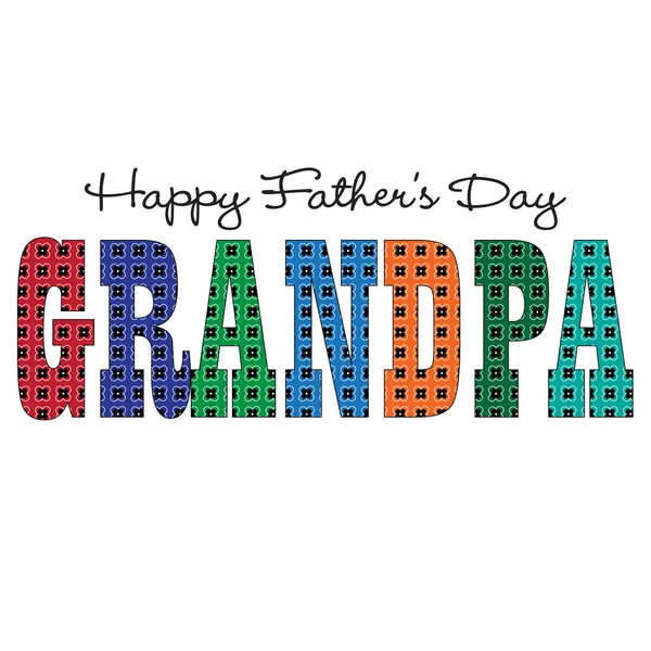 Nagyapa happy Apák napja — Stock Vector