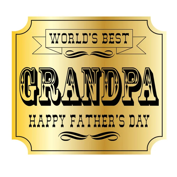 Babalar günü büyükbaba — Stok Vektör