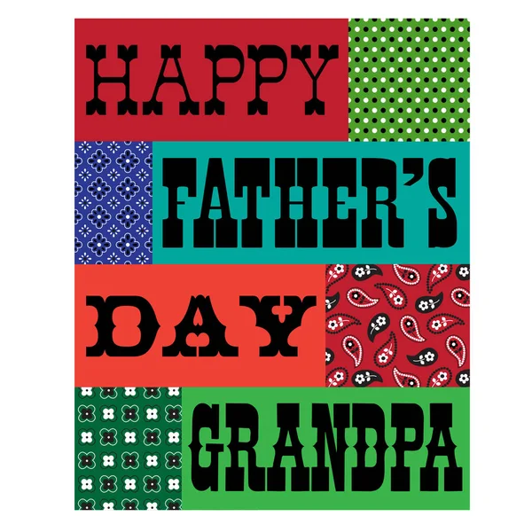 Fathers day grandpa — Stock Vector
