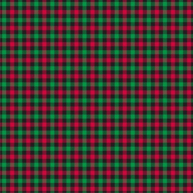 yeşil kırmızı dimi ekose deseni