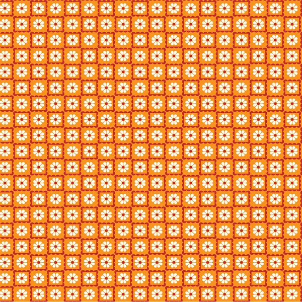 Patrón de flor geométrica naranja — Vector de stock