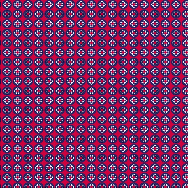 Pola geometris biru merah - Stok Vektor