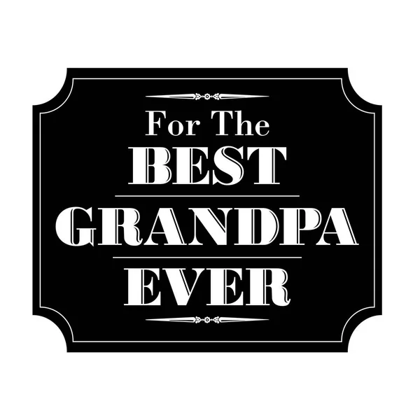 Mejor plantilla de tarjeta de abuelo — Vector de stock
