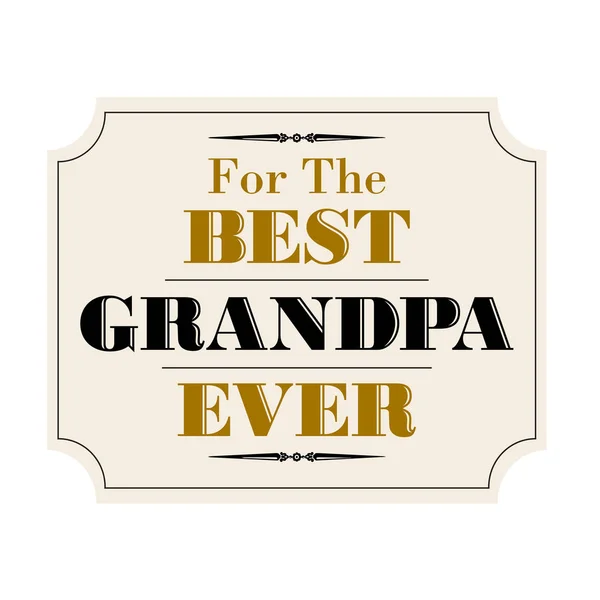 Best grandpa card template — Stock Vector