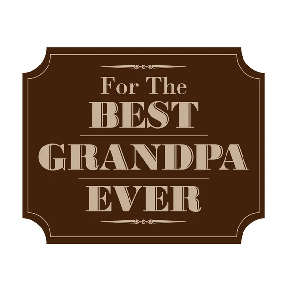 Best grandpa card template — Stock Vector