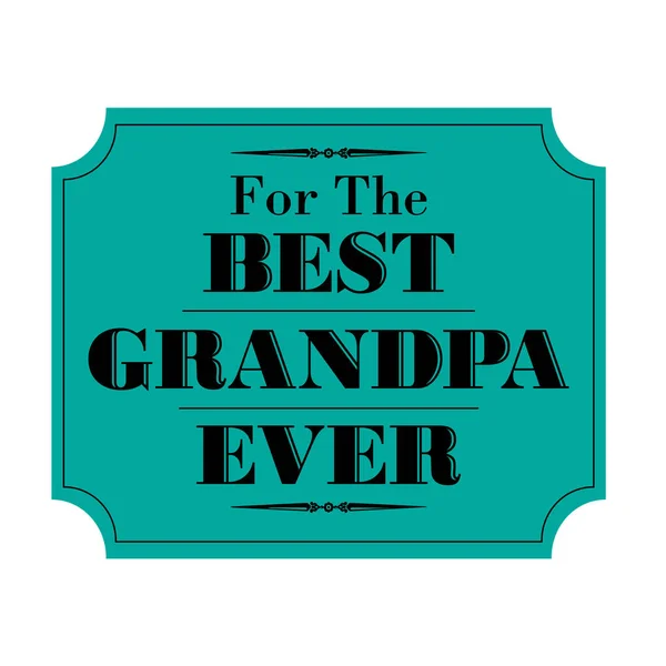 Best grandpa card template — Stock Vector