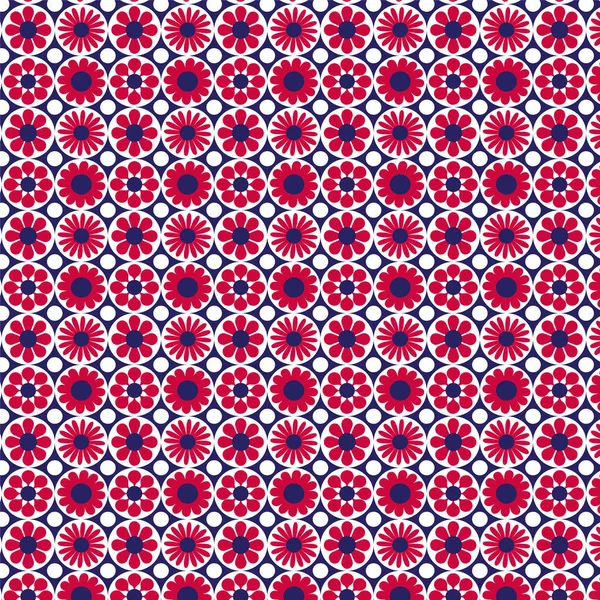 カラフルな輪花のパターン — ストックベクタ