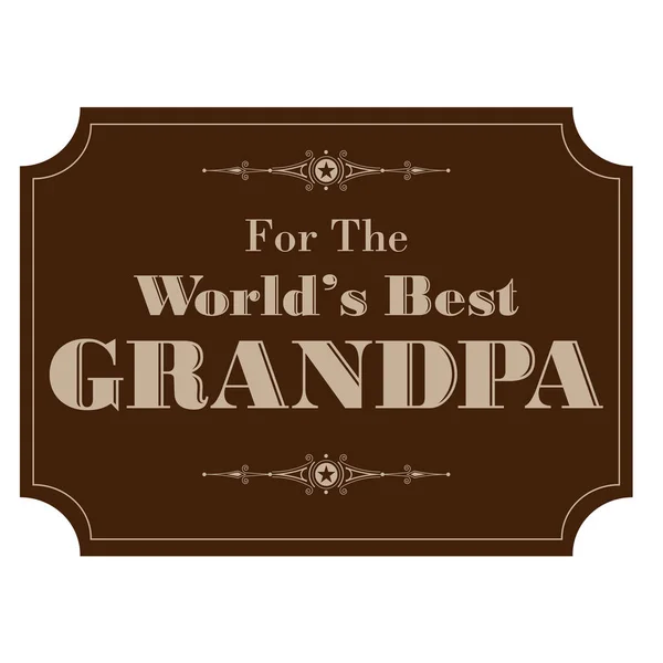 Best grandpa card template — Stock Vector