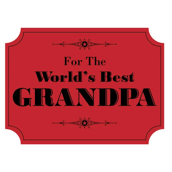 Best grandpa card template — Stock Vector