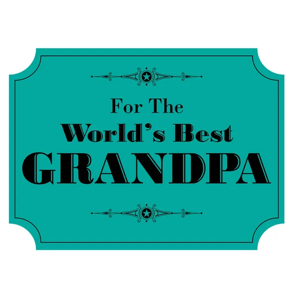 Best grandpa card template — Stock Vector