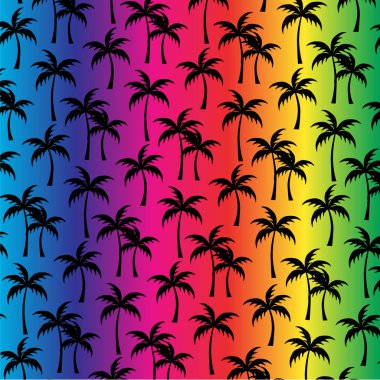 Tropikal palmiye ağaçları desen 