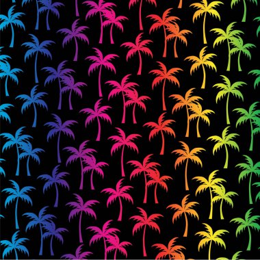 Tropikal palmiye ağaçları desen 