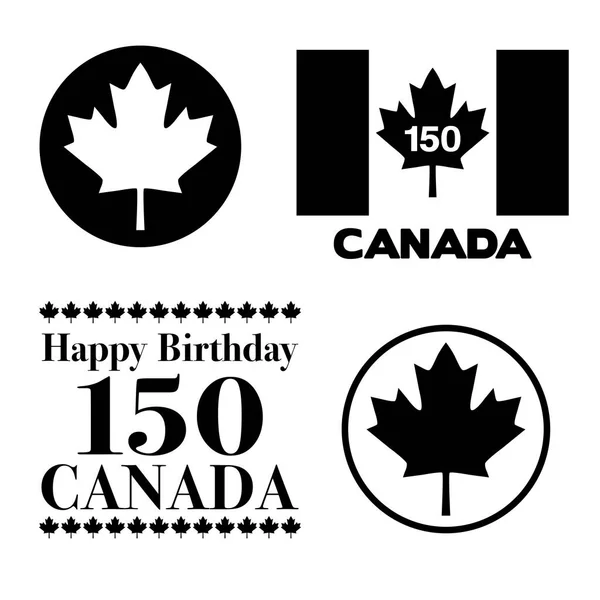 Canada 150 grafica di compleanno — Vettoriale Stock