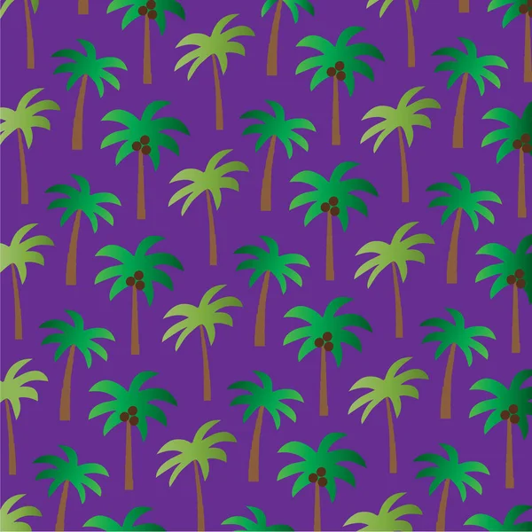 Patrón de palmeras tropicales — Vector de stock