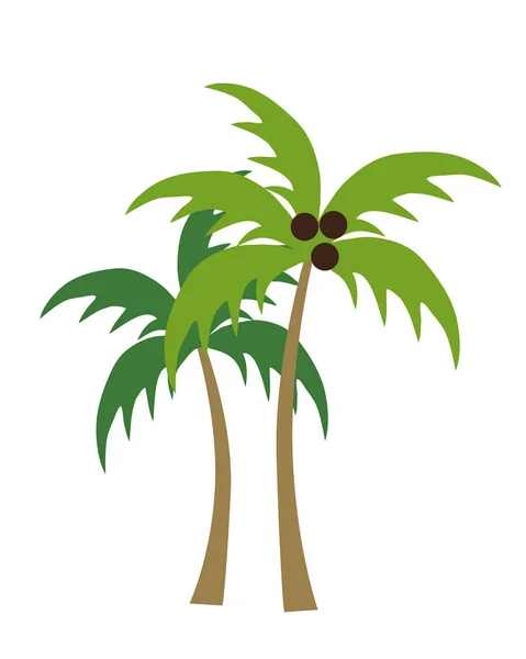 Rajzfilm Palm Fák — Stock Vector