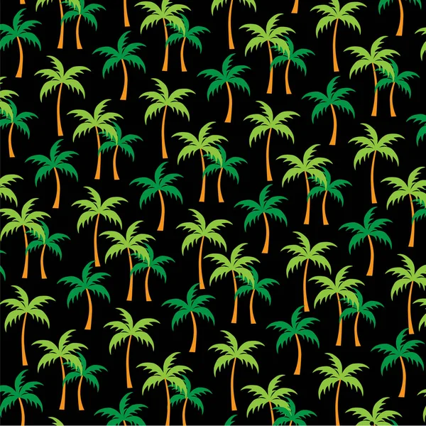 Tropisk palm träd mönster — Stock vektor