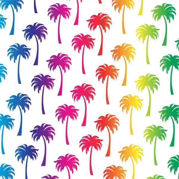 Modello di palme tropicali — Vettoriale Stock